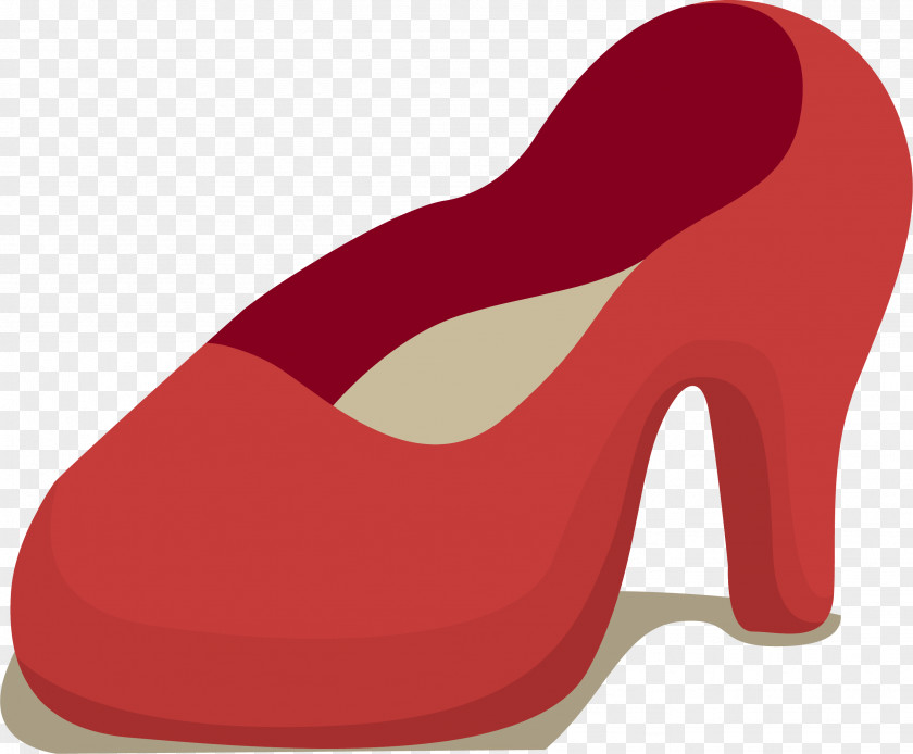 Cartoon Red High Heels Material High-heeled Footwear Shoe PNG