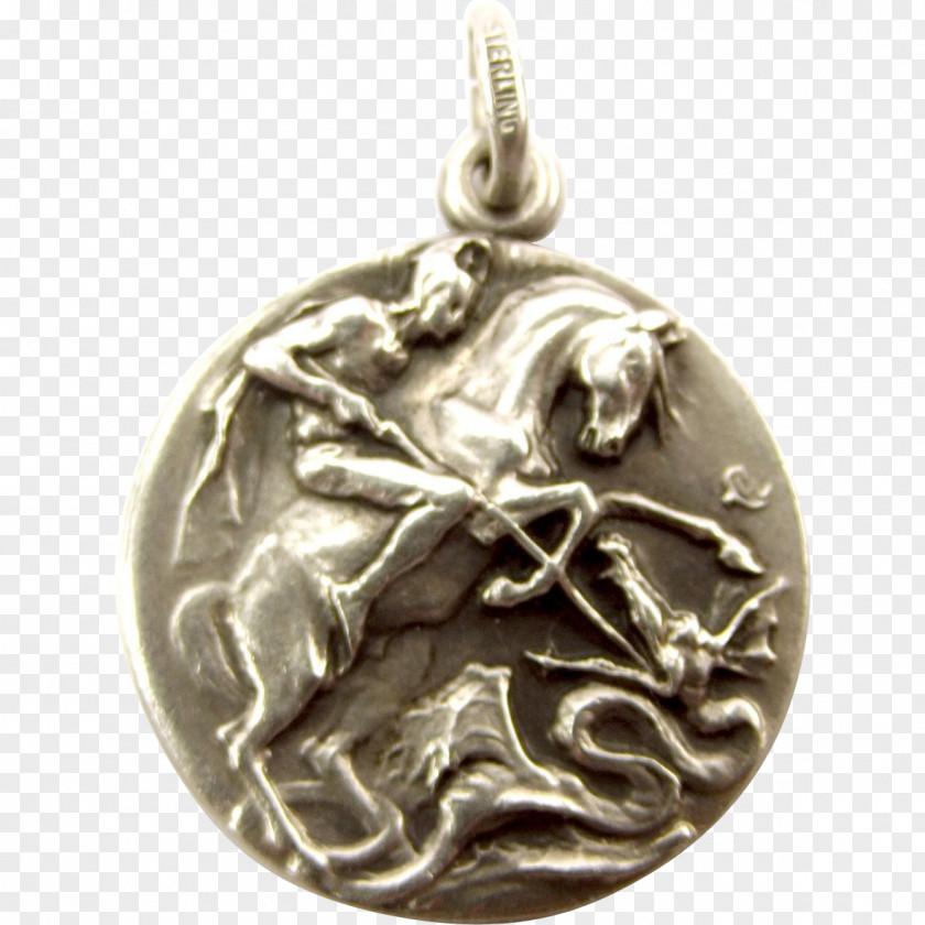 Medal George Locket Saint And The Dragon Charms & Pendants PNG