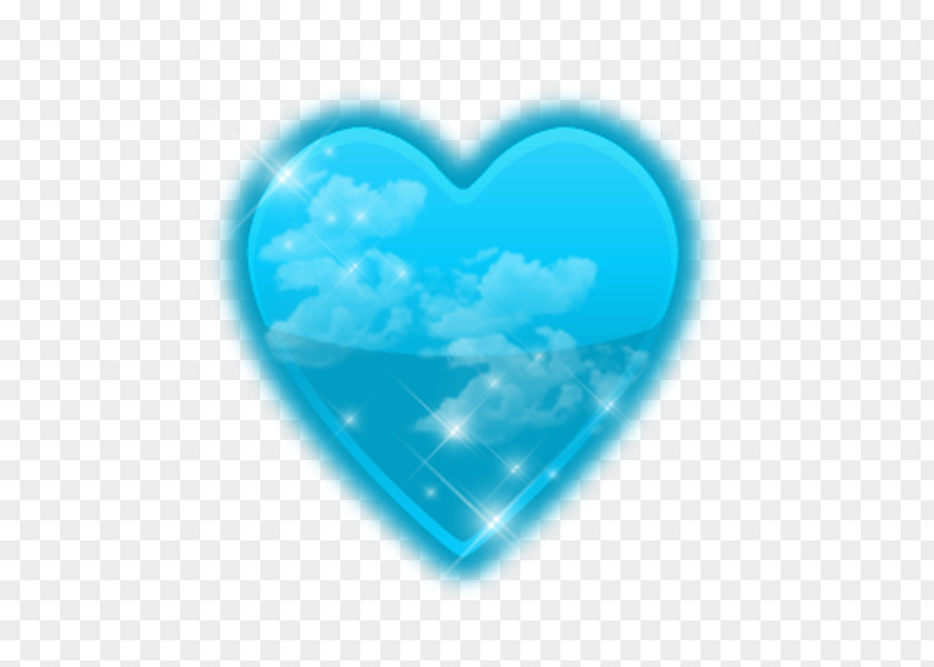 Simple Heart-shaped Blue ICO Icon PNG