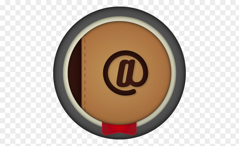 Contacts Orange Circle Symbol PNG