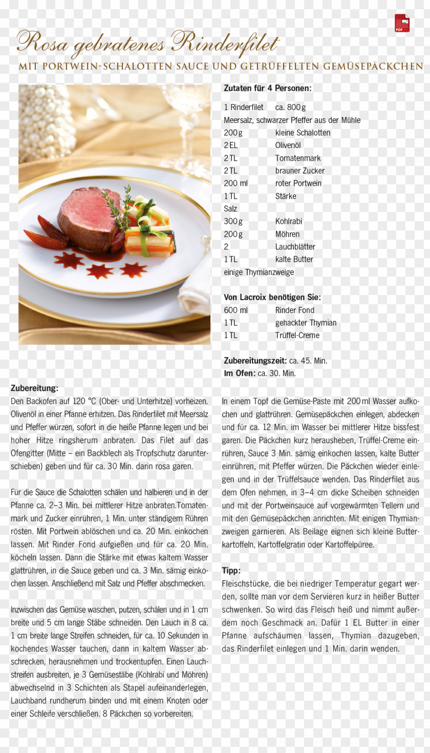 Design Cuisine La Croix Sparkling Water Beef Tenderloin Recipe PNG