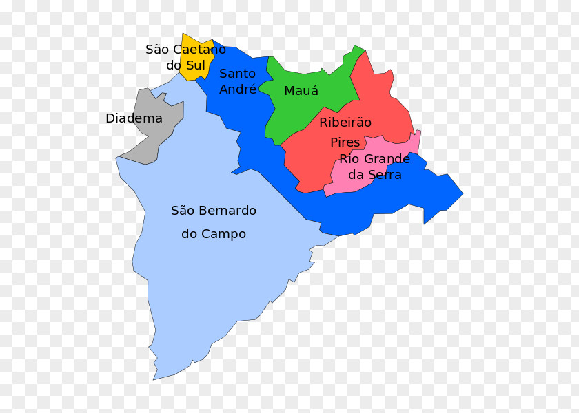 Map São Bernardo Do Campo Santo André Diadema Caetano Sul Regions Of Brazil PNG