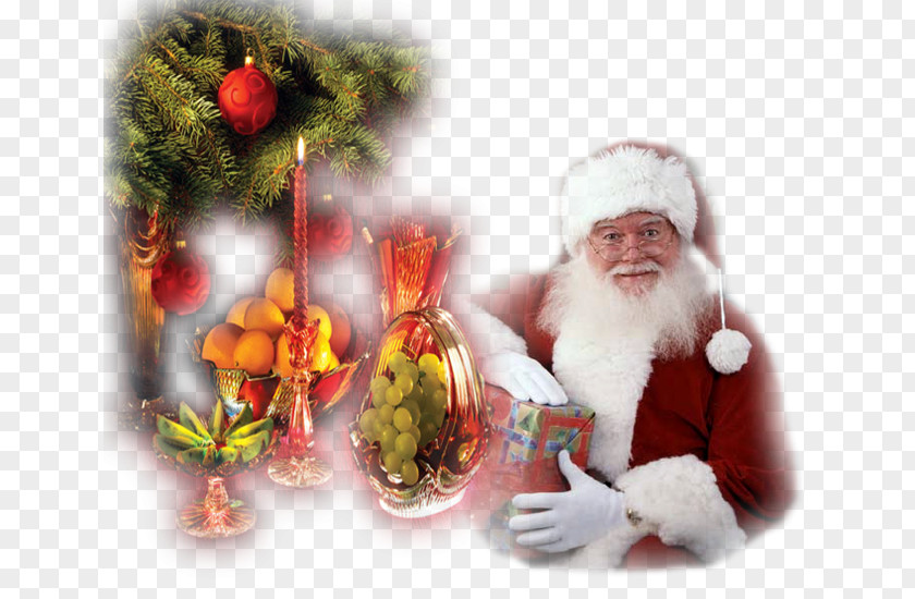 Santa Claus Christmas Ornament Card PNG