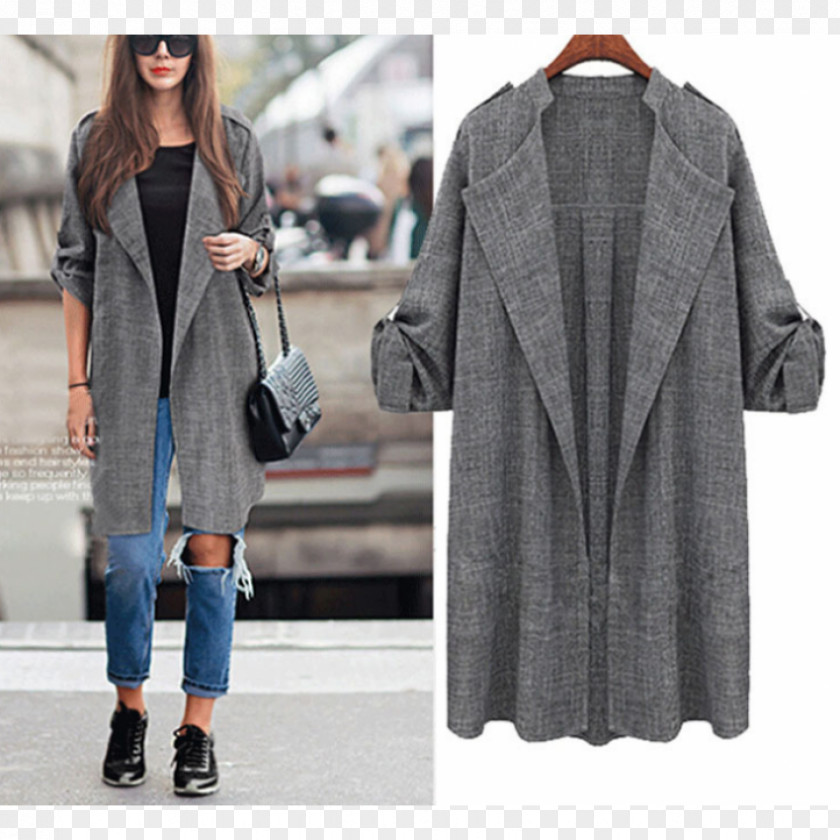 Jacket Cardigan Trench Coat Sweater Sleeve PNG