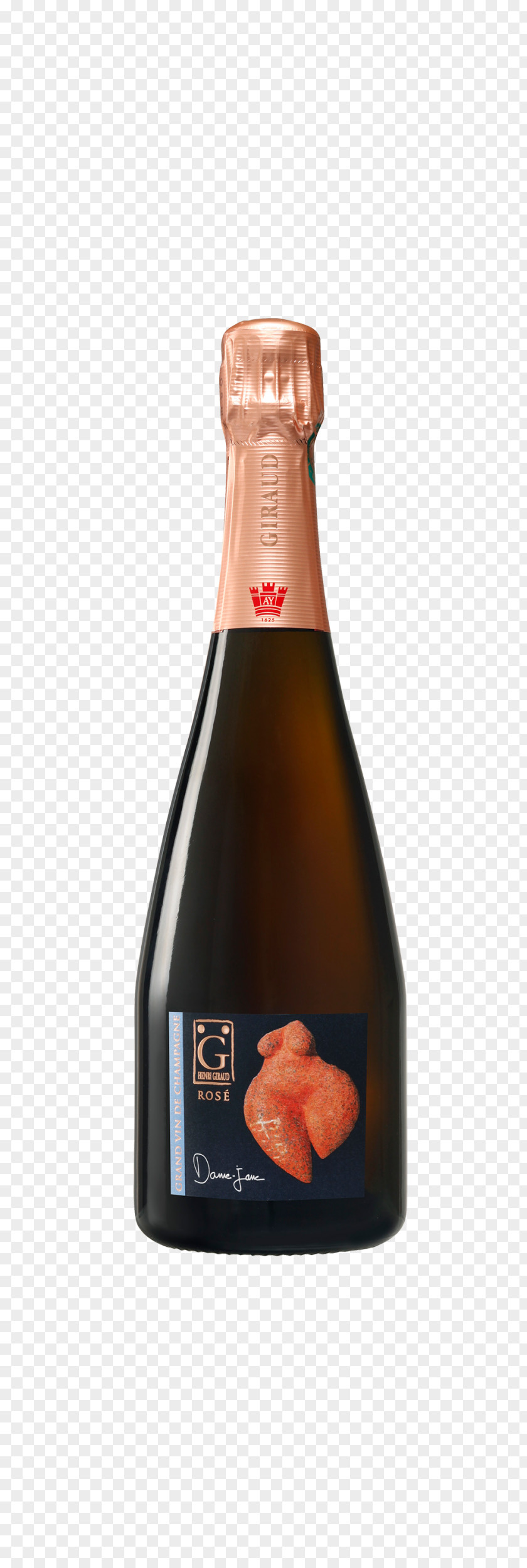 Champagne Liqueur Bottle Dame Jane PNG