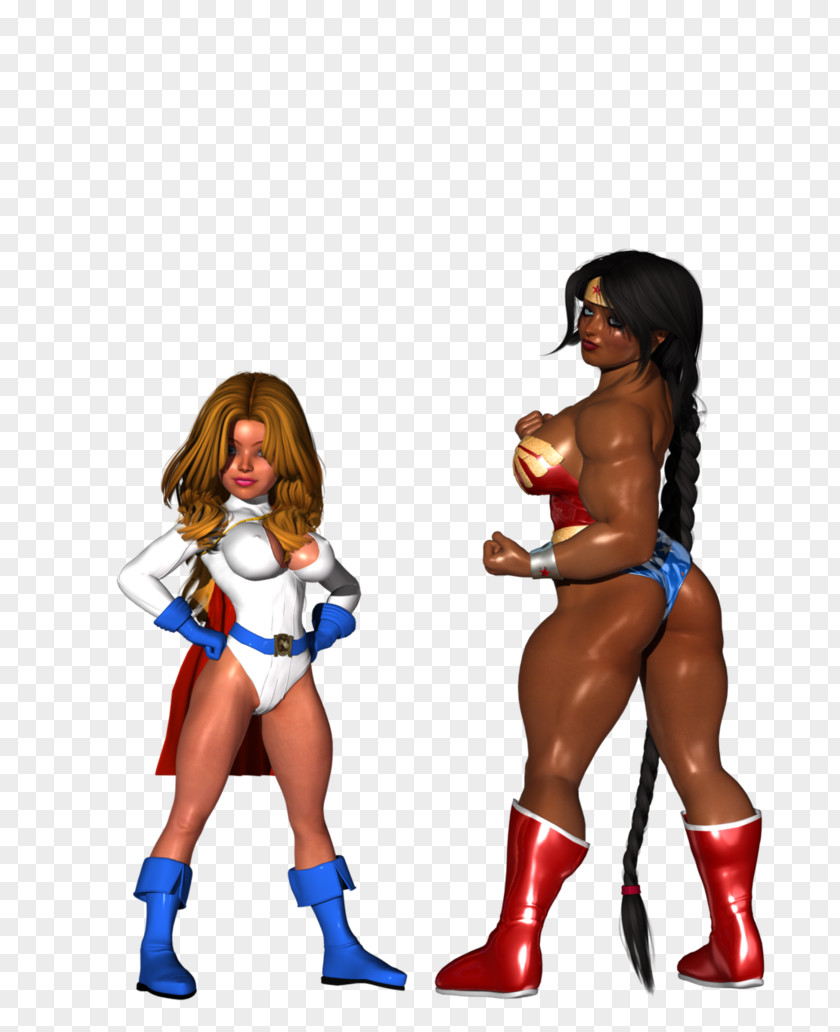 Dwarf Female Superhero Finger Figurine Cartoon PNG