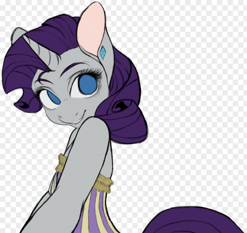 Rarity Base Cat Horse Drawing Purple PNG