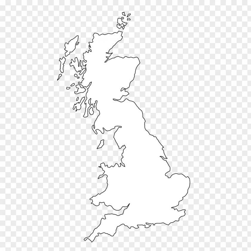 United Kingdom Map Line Art Point Angle Sketch PNG
