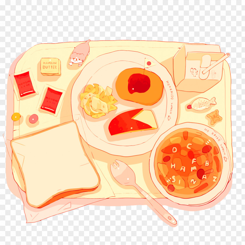 Vector Breakfast Pixiv Bento Food Meal Illustration PNG