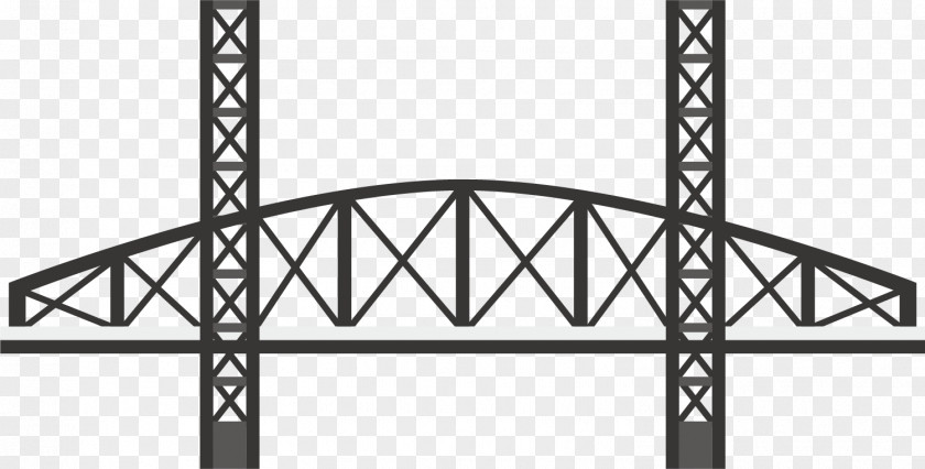 Vector Bridge Material Black And White PNG