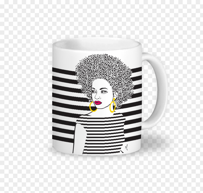Mug Coffee Cup Afro Black Power Art PNG