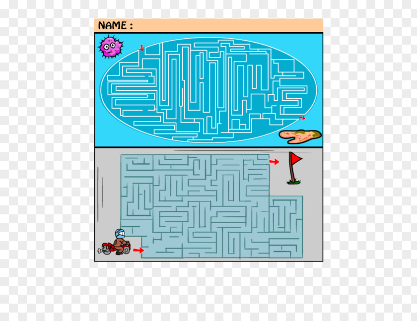 Brain Pencils Maze Puzzle Teaser Game Child PNG
