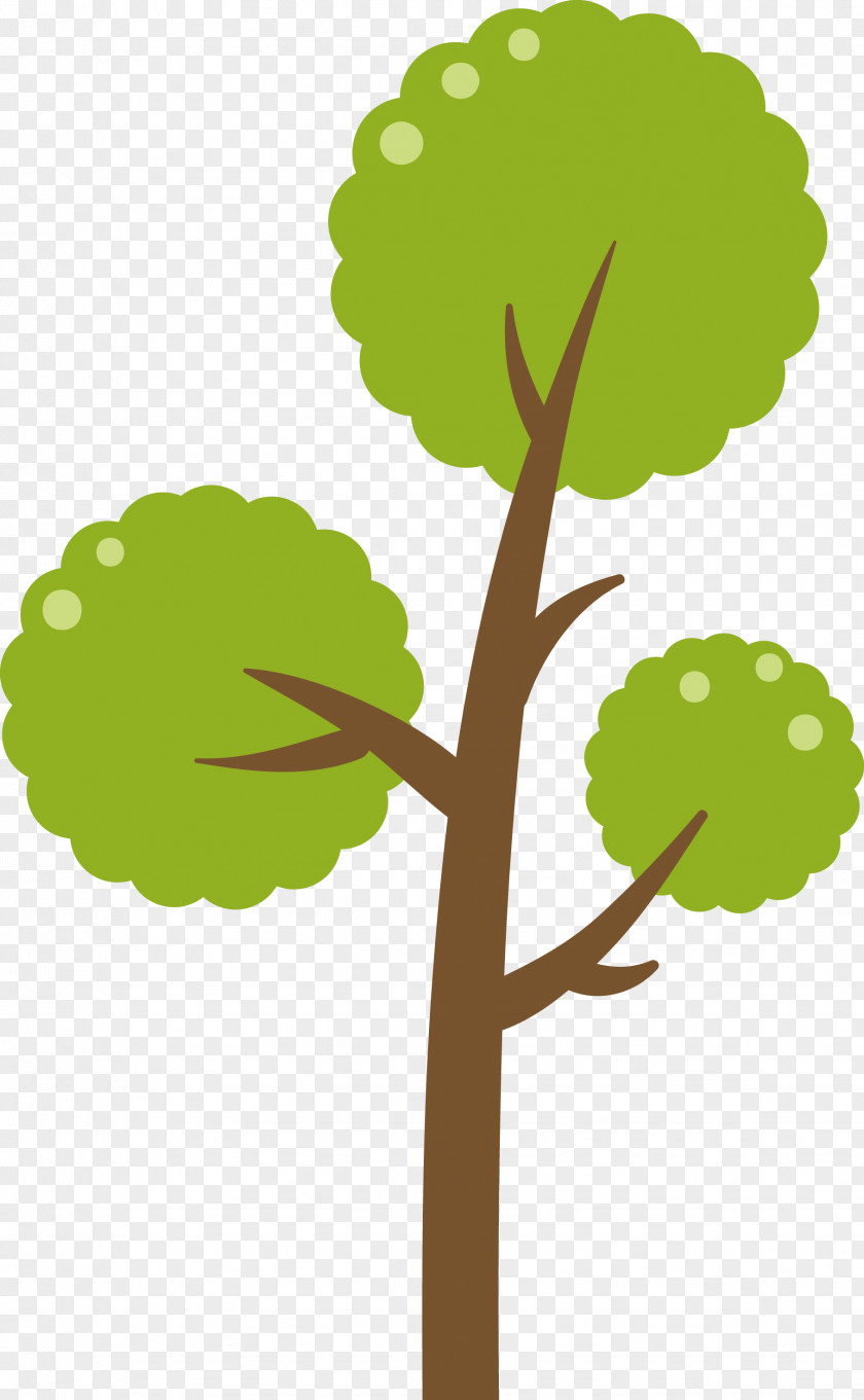 Green Tree Vector Diagram PNG
