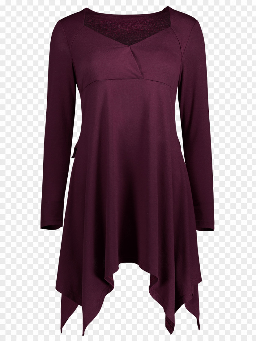 Red Lace Long-sleeved T-shirt Clothing Dress PNG