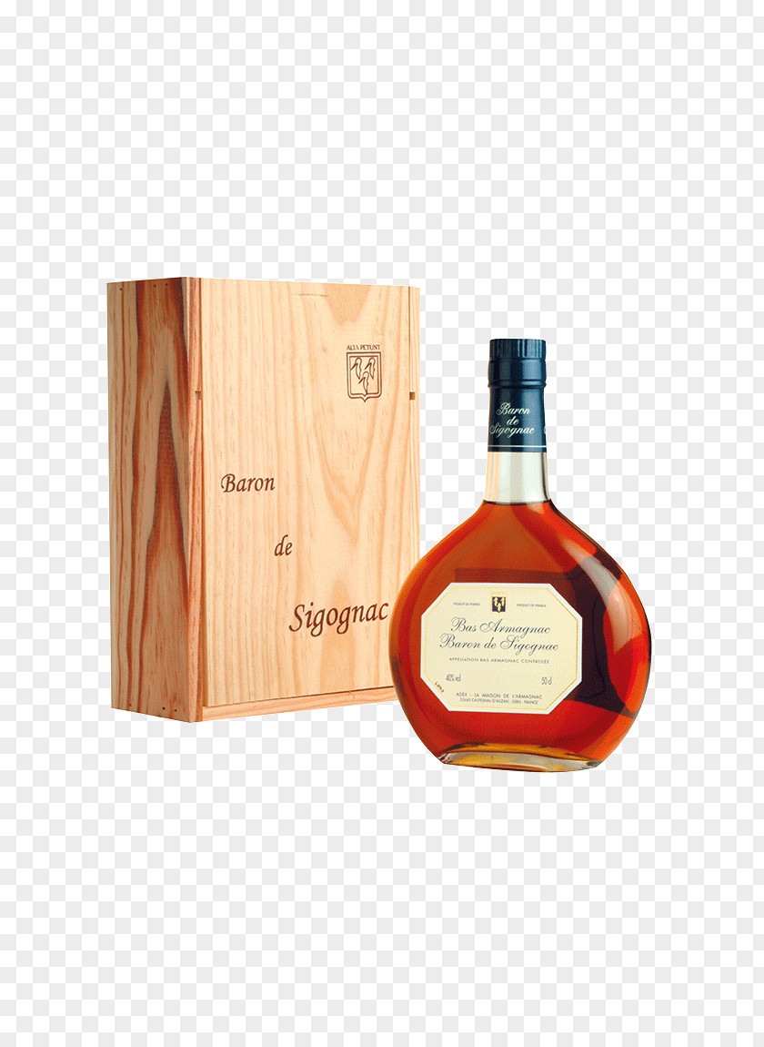 70's Alternative Liqueur Armagnac Baron De Sigognac Whiskey Flavor PNG