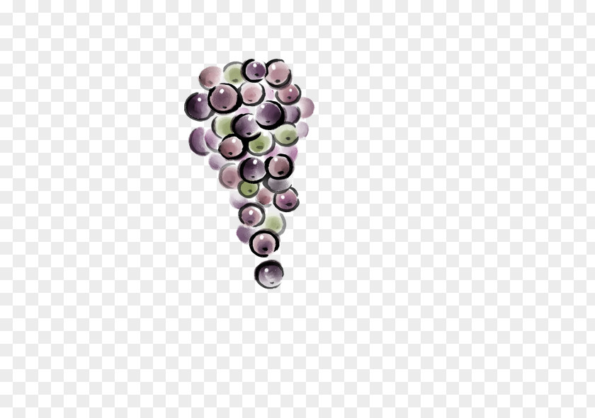 Grape Wine Common Vine Ink Wash Painting PNG
