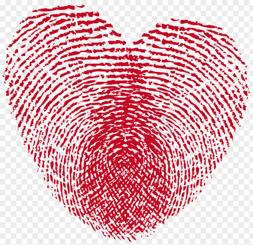 Heart Print Clipart Fingerprint Love Live Scan PNG