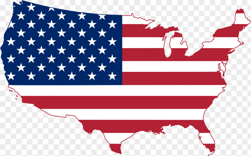 Us Flag Of The United States Map PNG