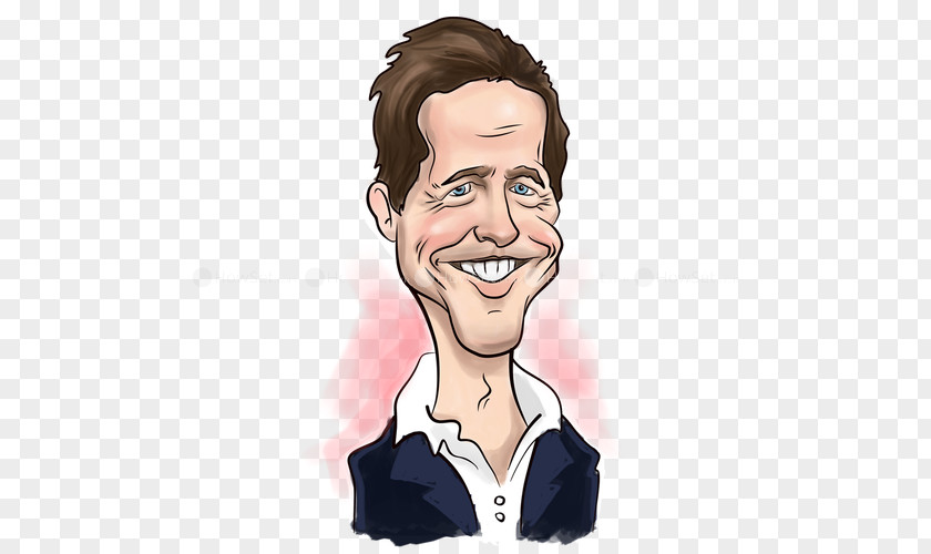 Actor Hugh Grant Drawing Caricature PNG