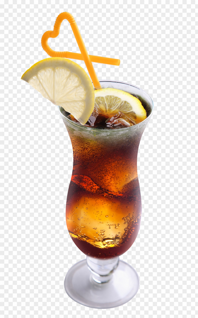 Summer Lemon Tea Rum And Coke Long Island Iced Grog Mai Tai PNG