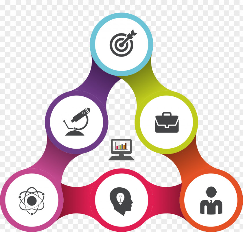 Vector Triangle Business Chart Infographic PNG