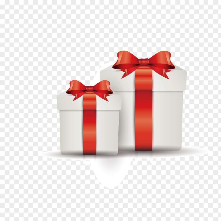 Vector White Gift Box Royalty-free Christmas PNG