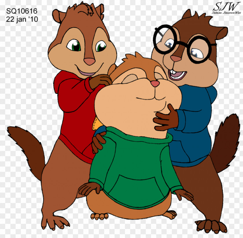 Hug Cartoon Alvin And The Chipmunks: Squeakquel: Original Motion Picture Soundtrack Theodore Seville Chipettes PNG
