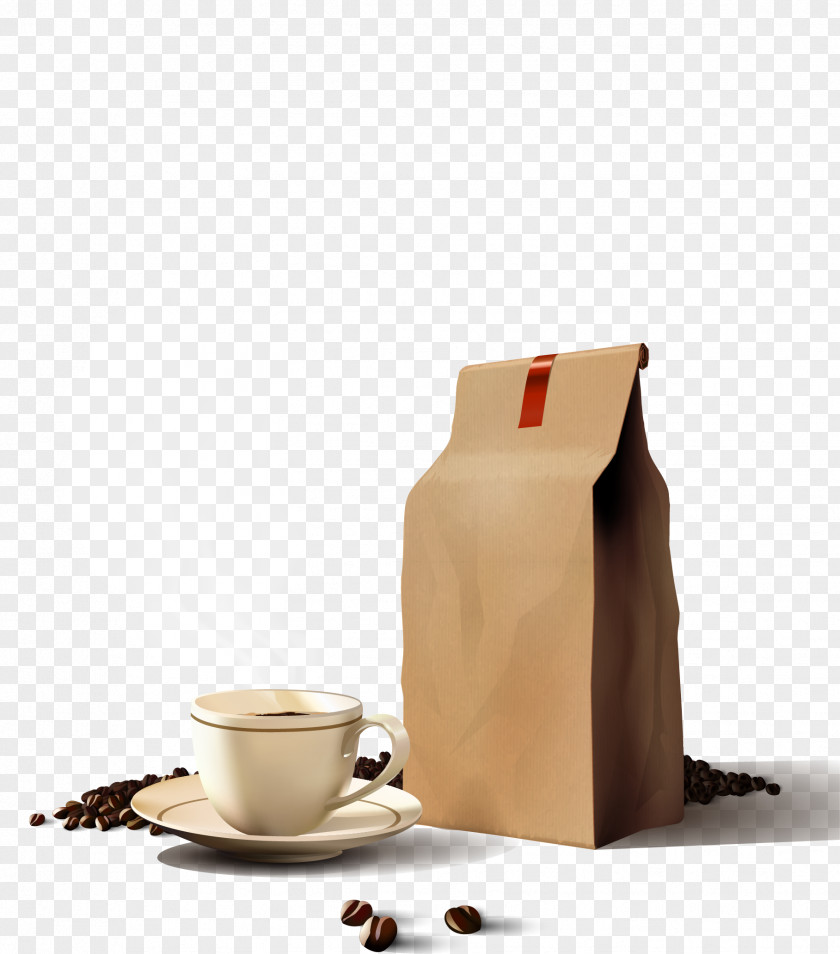 Vector Hand-painted Coffee Packaging Cafe And Labeling Euclidean PNG