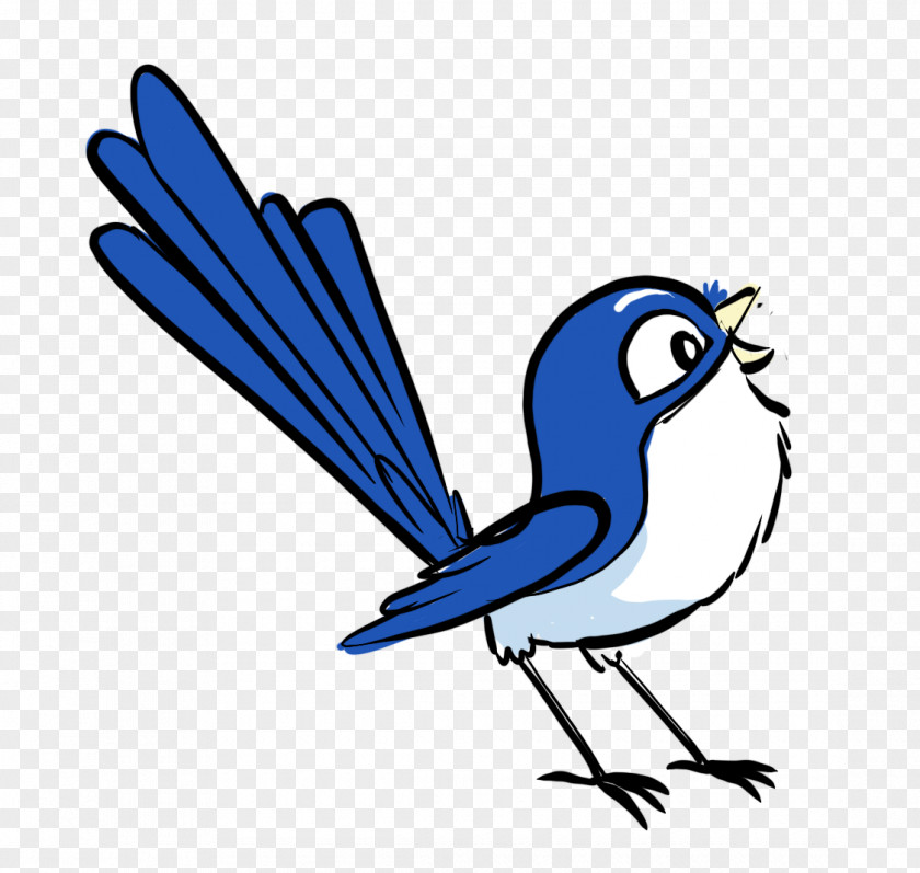 Feather Beak Cobalt Blue Cartoon Clip Art PNG