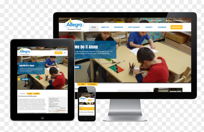 Web Design Development Responsive School Website PNG