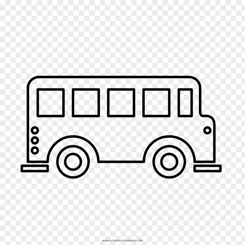 Bus Coloring Book Drawing Line Art PNG