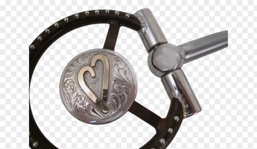Floral Ring Engraved Engraving Snaffle Bit D-ring Silver PNG