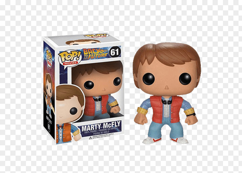 Marty McFly Dr. Emmett Brown Back To The Future Funko DeLorean Time Machine PNG