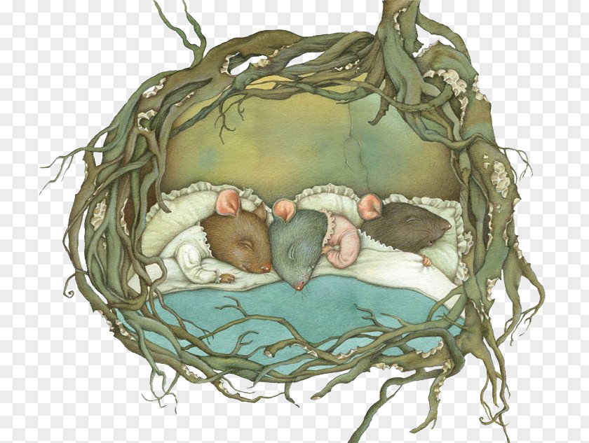 Rat's Nest Computer Mouse Embroidery Cross-stitch Rat Rodent PNG