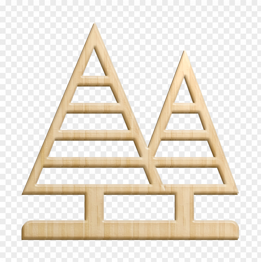 Wooden Block Furniture Camping Icon Evergreen Forest PNG