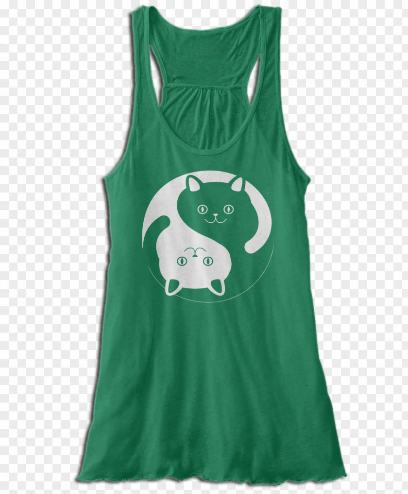 Yin Yang Cat T-shirt Gilets Clothing New Look Sleeve PNG