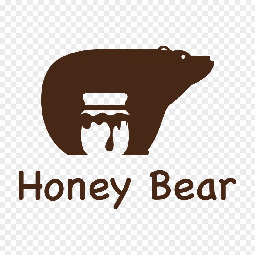 Bear Logo Vector Graphics Honey Font PNG
