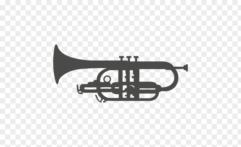 Cellophane Cornet Trumpet Mellophone Bugle Silhouette PNG