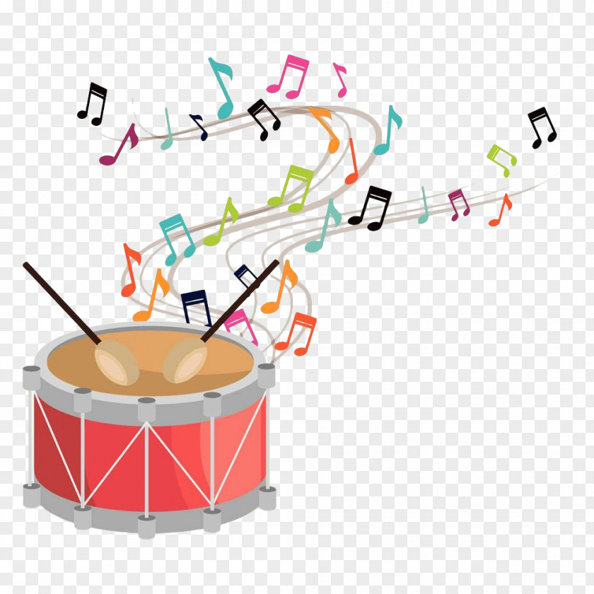 Music Drum Illustration PNG Illustration, Hand-painted instrument drums, red and gray snare drum illustration clipart PNG
