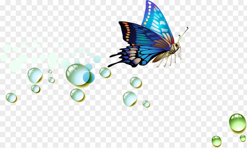 Cartoon Butterfly Dream Drops Fundal PNG