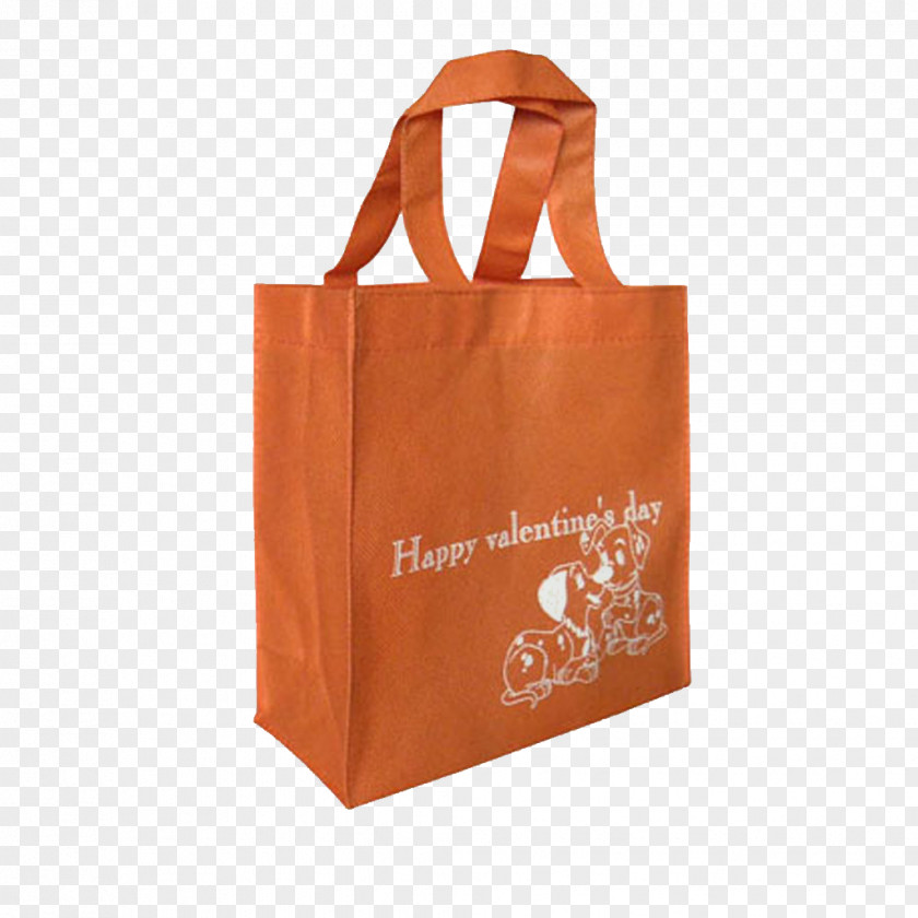 Orange Non-woven Shopping Bags Plastic Bag Paper Reusable Nonwoven Fabric PNG