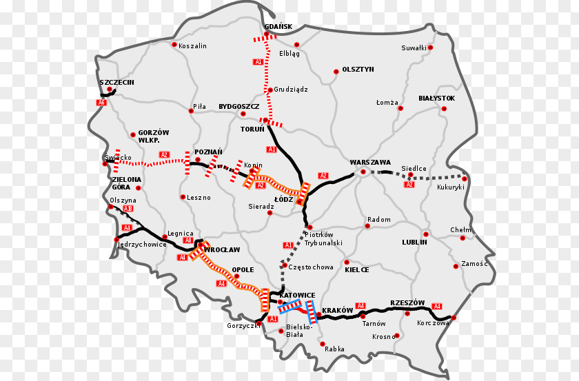 Road Highways In Poland Toll Controlled-access Highway PNG