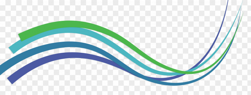 The Green Line Gradient Wavy Lines PNG