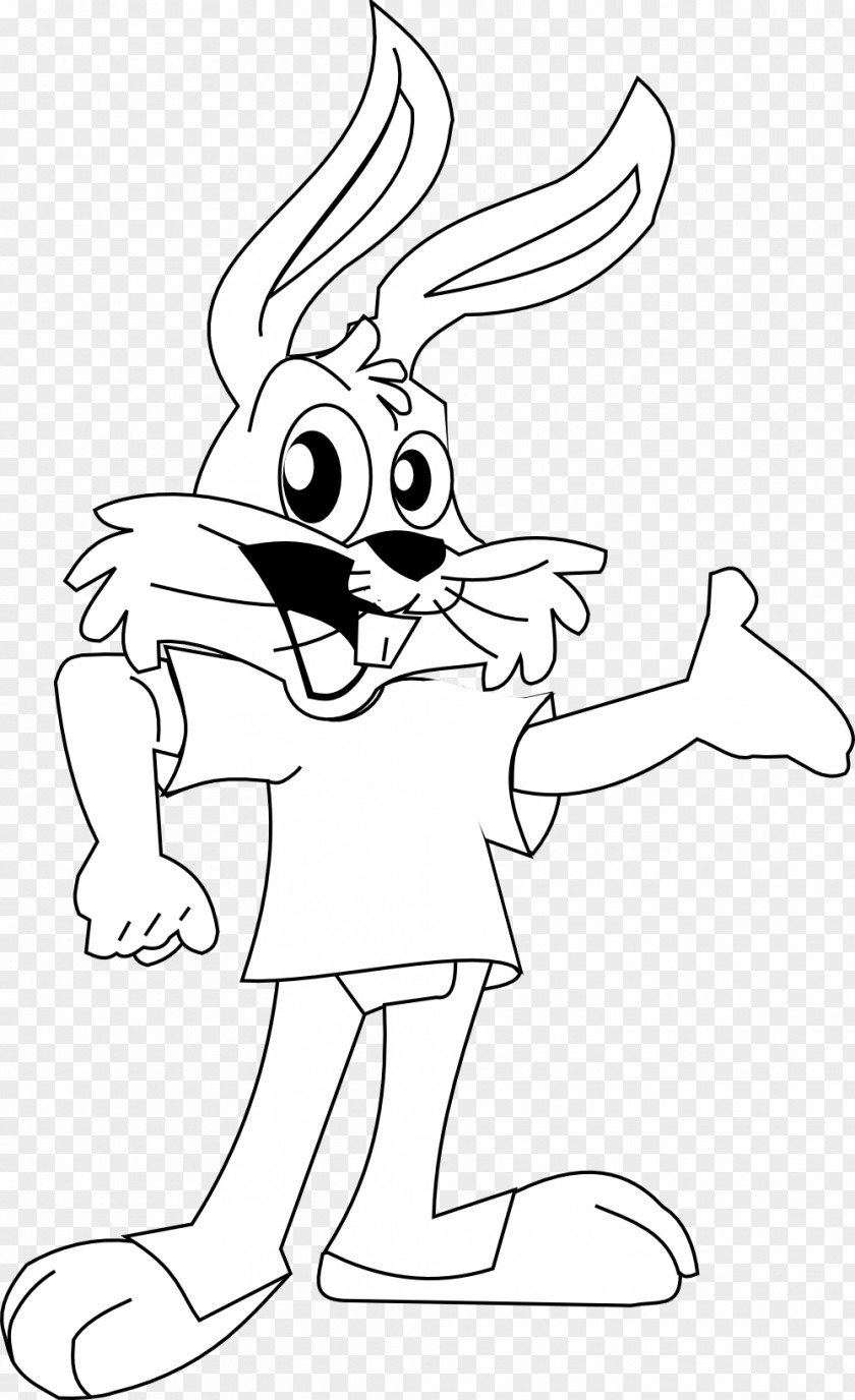 Black And White Bunny Pictures Rabbit Hare Line Art Coloring Book Ausmalbild PNG
