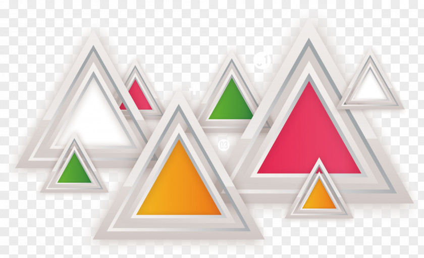 Color Geometric Triangle Geometry PNG