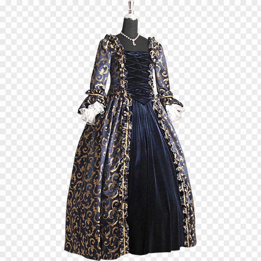 Dress English Medieval Clothing Renaissance Costume Design PNG