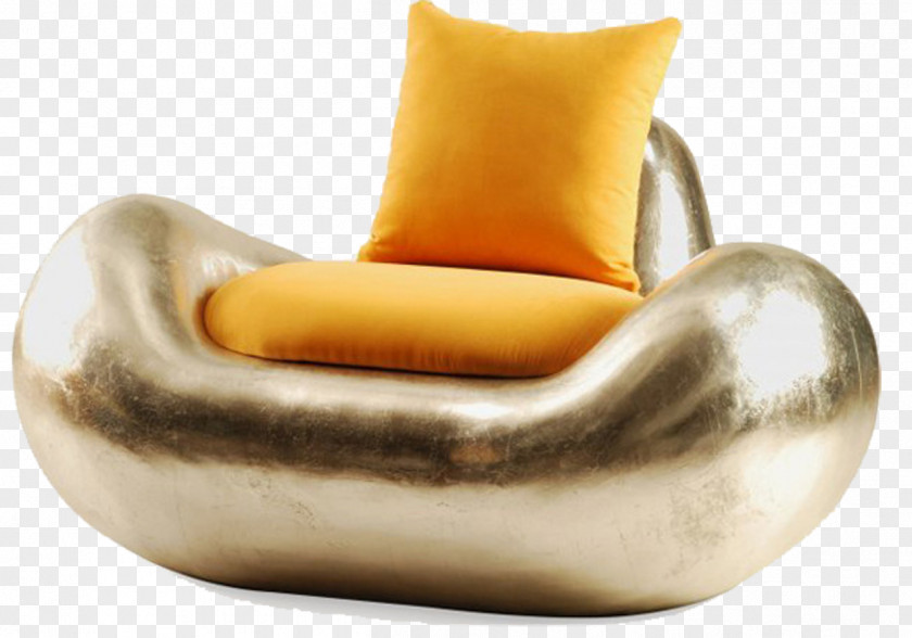 Gold Seat Chair Modern Furniture Couch PNG