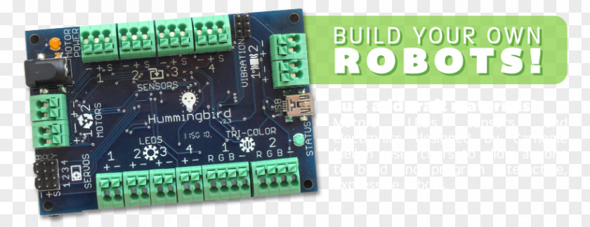 Robot Circuit Board Hummingbird Kit Tetrix Robotics Birdbrain Technologies PNG