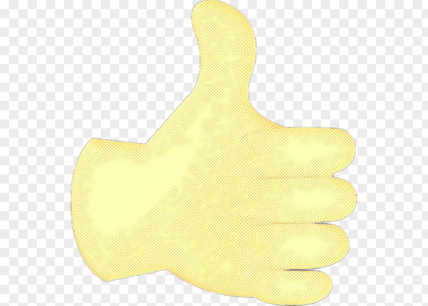 Thumb Hand Model Glove Yellow Product Design PNG