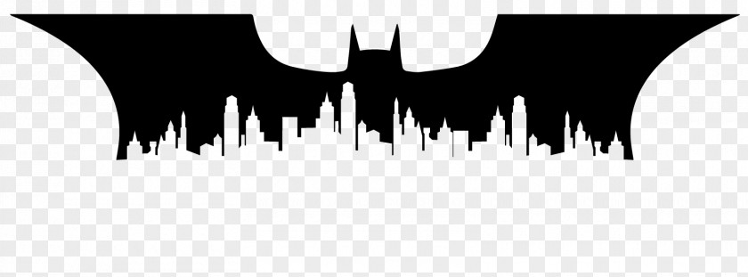 City Silhouette Batman Joker Gotham Skyline PNG